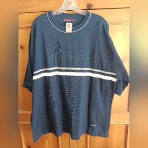 COLOWEAR AMERICA Navy Blue Striped T-Shirt SIZE XL Short Sleeve New With Tags.